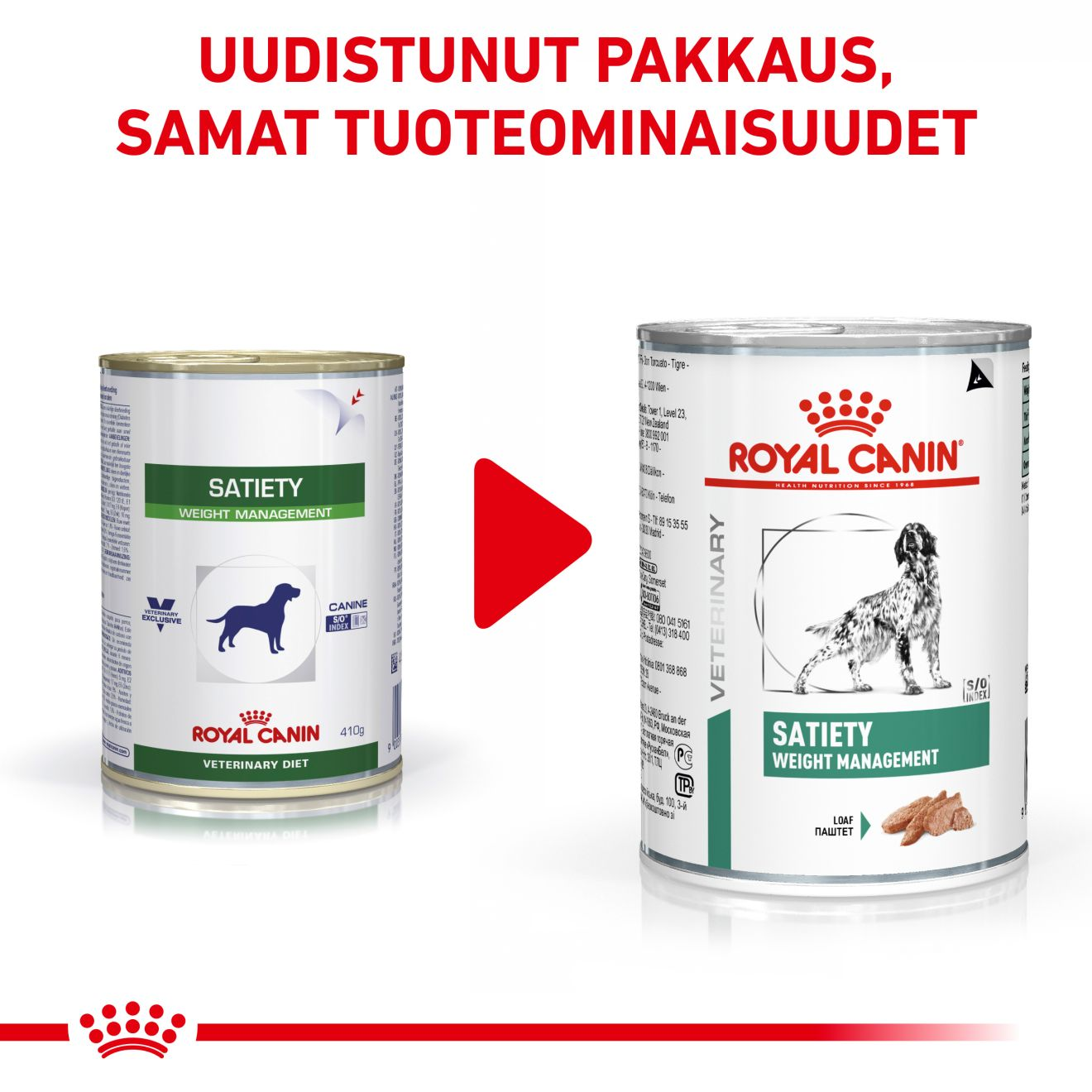 Royal Canin Veterinary Diets Weight Management Satiety Loaf Can koiran märkäruoka