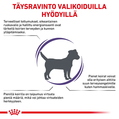 Royal Canin Veterinary Diets Health Management Adult Small dog koiran kuivaruoka